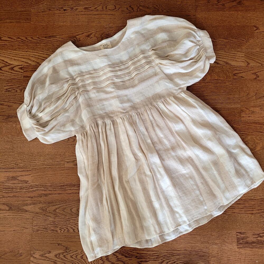 Boutique Cotton Linen Dress Boho Earthy OS Ikikiz